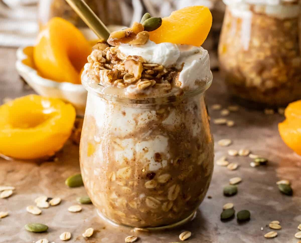 Peach Cobbler Overnight Oat