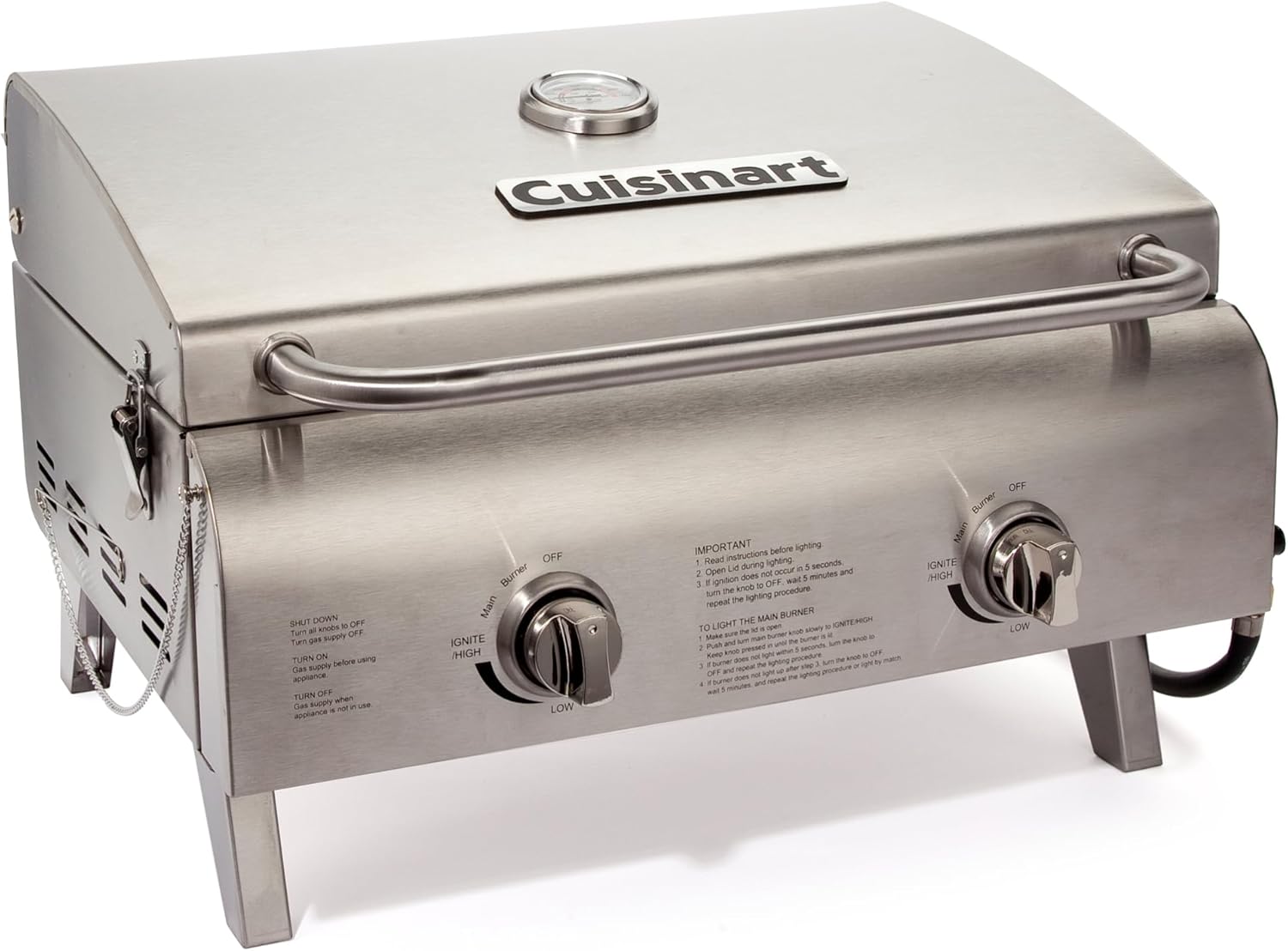 Cuisinart Chef's Style Tabletop Portable Propane Gas Grill