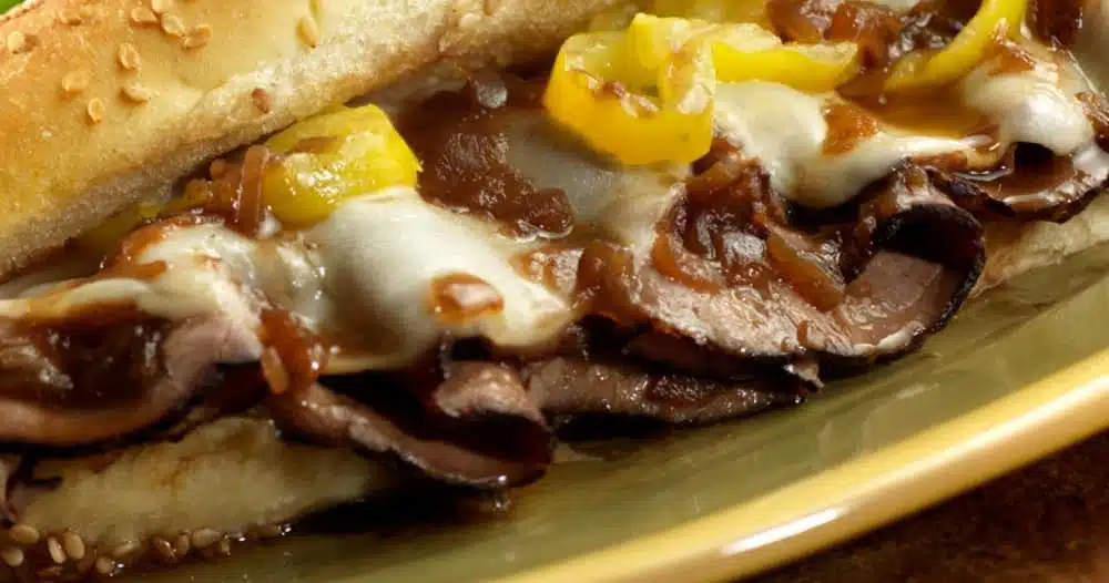Dripping Roast Beef Sandwiches with Melted Provolone