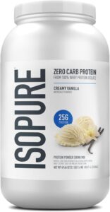Isopure Zero Carb 100% Pure Whey Isolate Protein Powder,