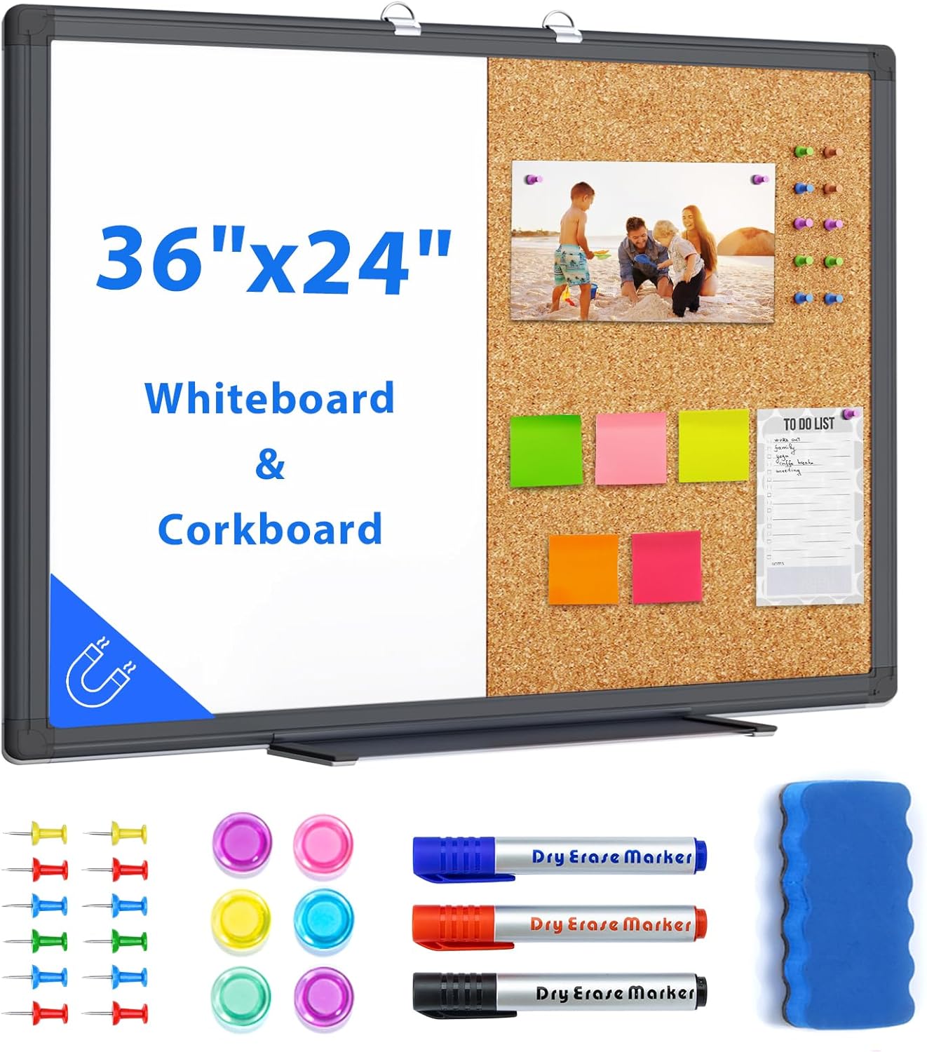Maxtek Cork Board White Board Combo