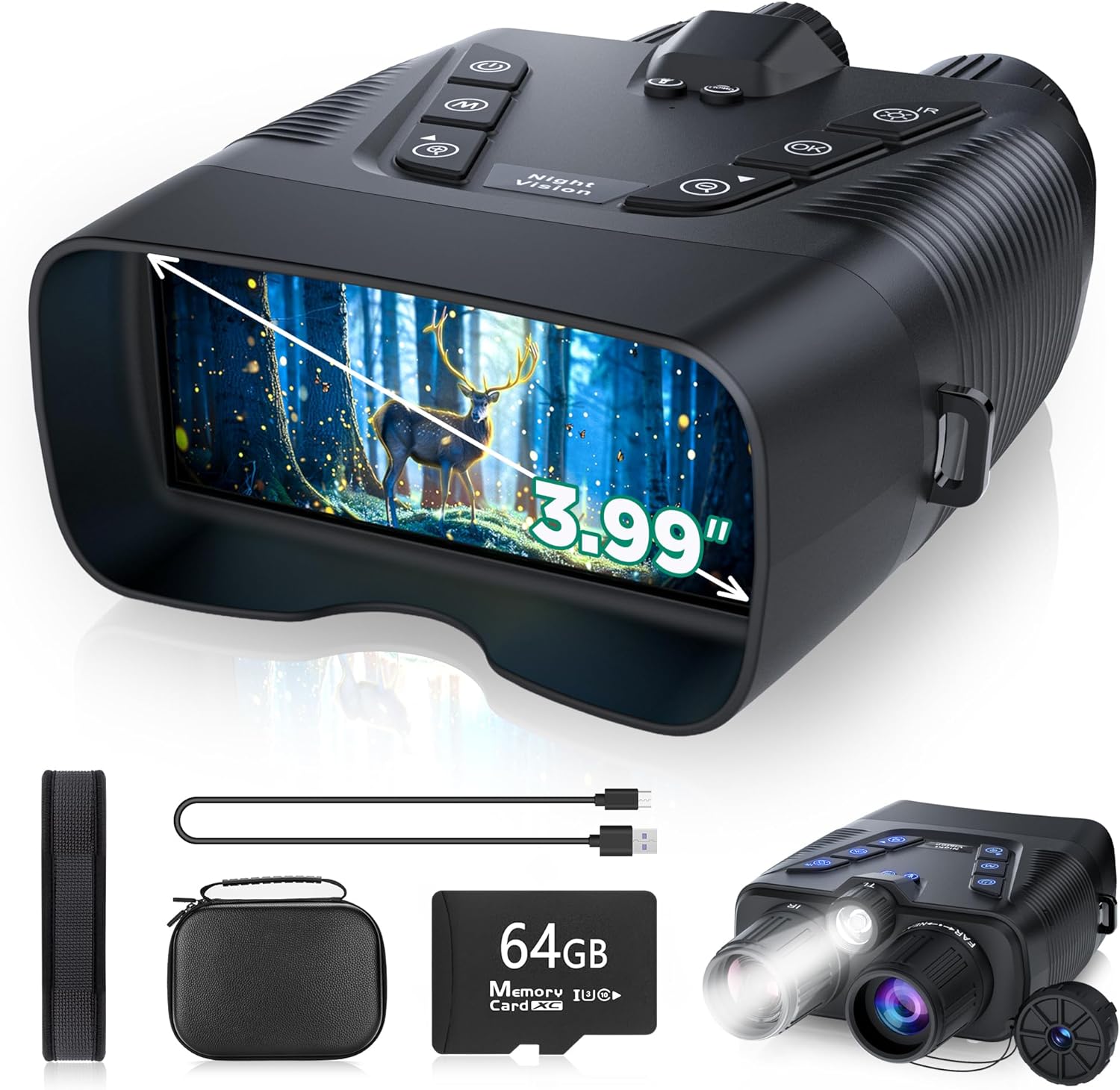 Night Vision Goggles, 58MP Full-Color 4K Night