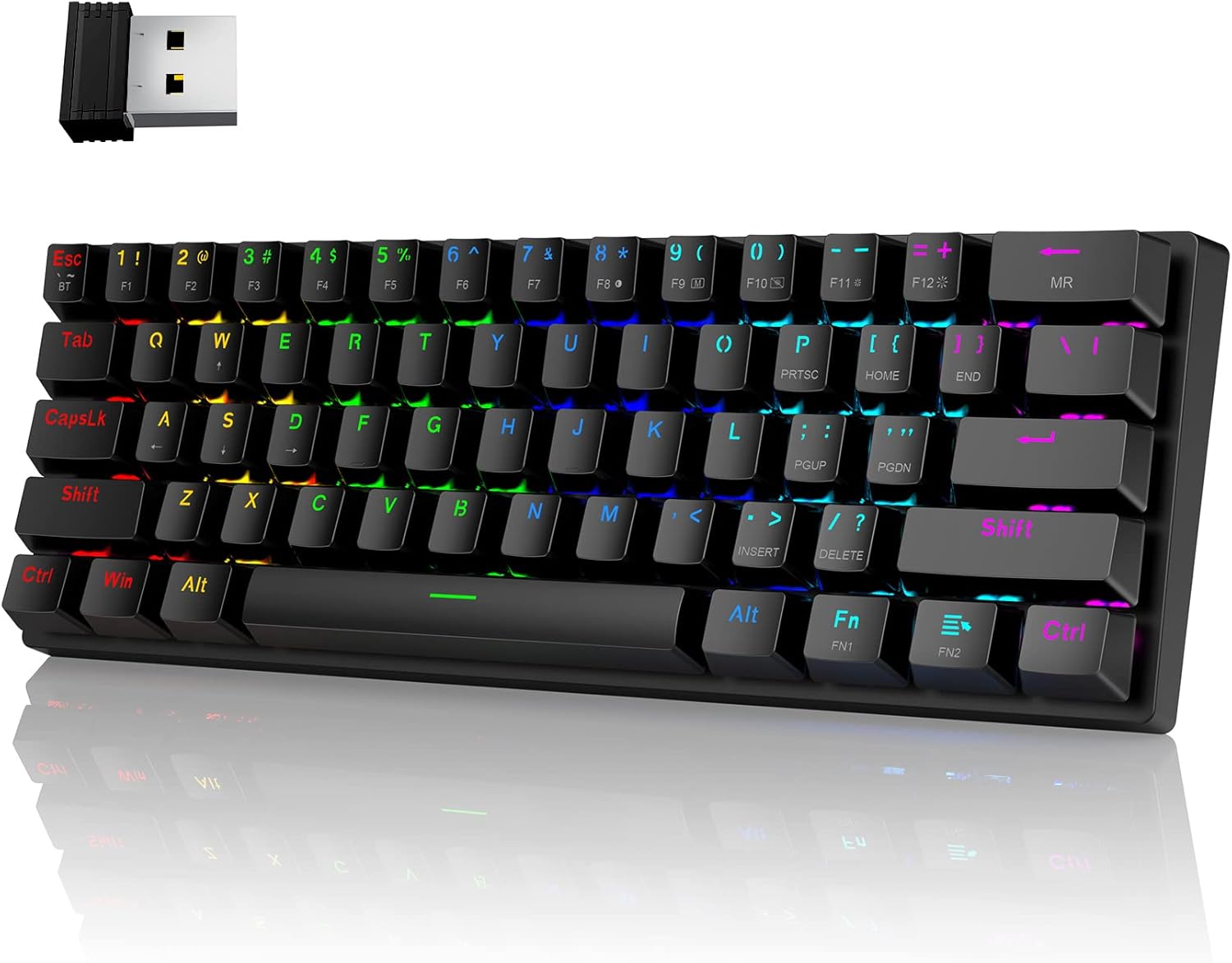 Pauroty 60% Wireless Mechanical Keyboard