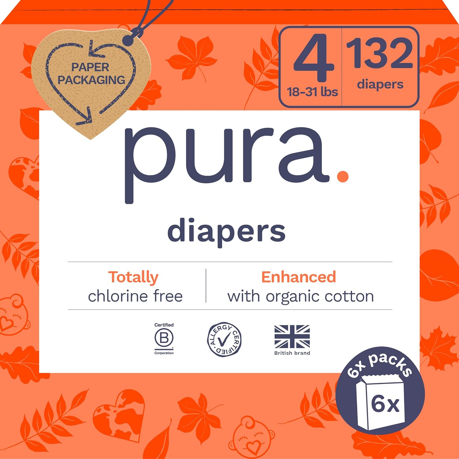 Pura Size 4 Eco-Friendly Diapers