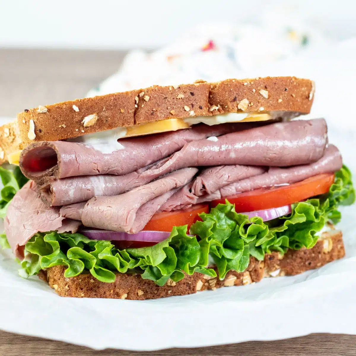 Roast Beef Sandwich with Horseradish Mayo