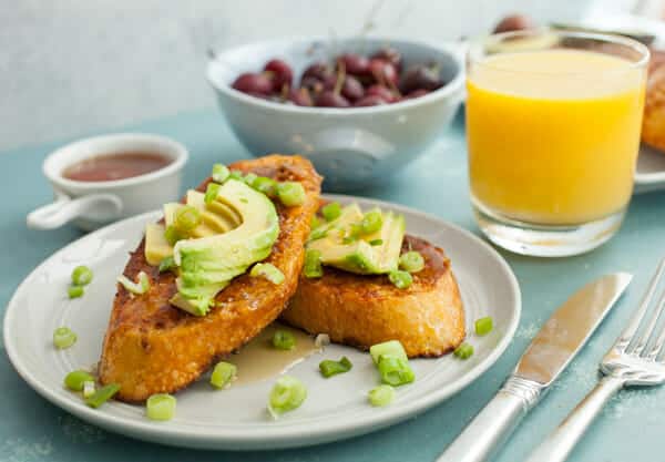 Savory French Toast with Bacon and Avocado