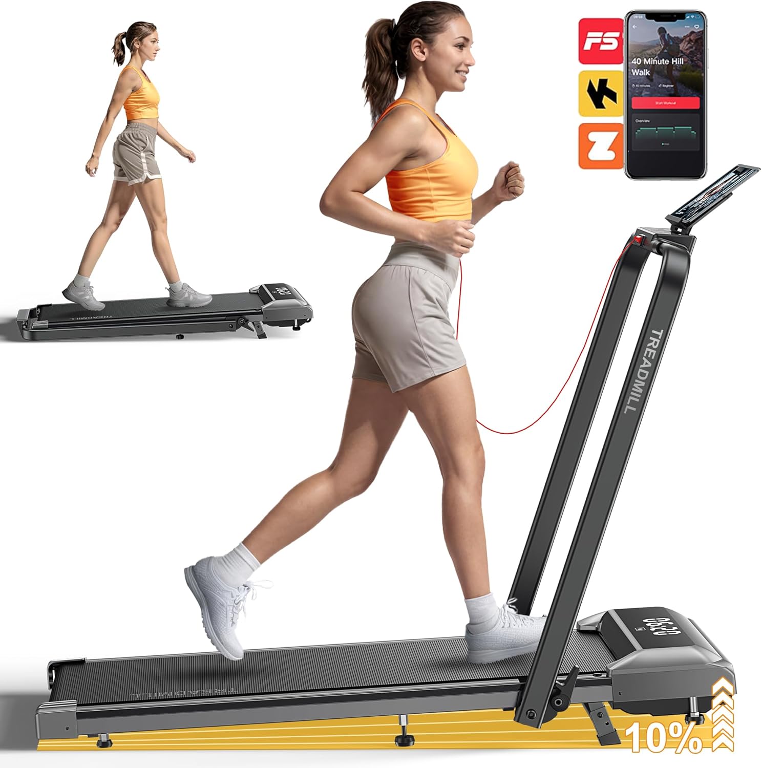 Acezoe Walking Pad Treadmill with Incline