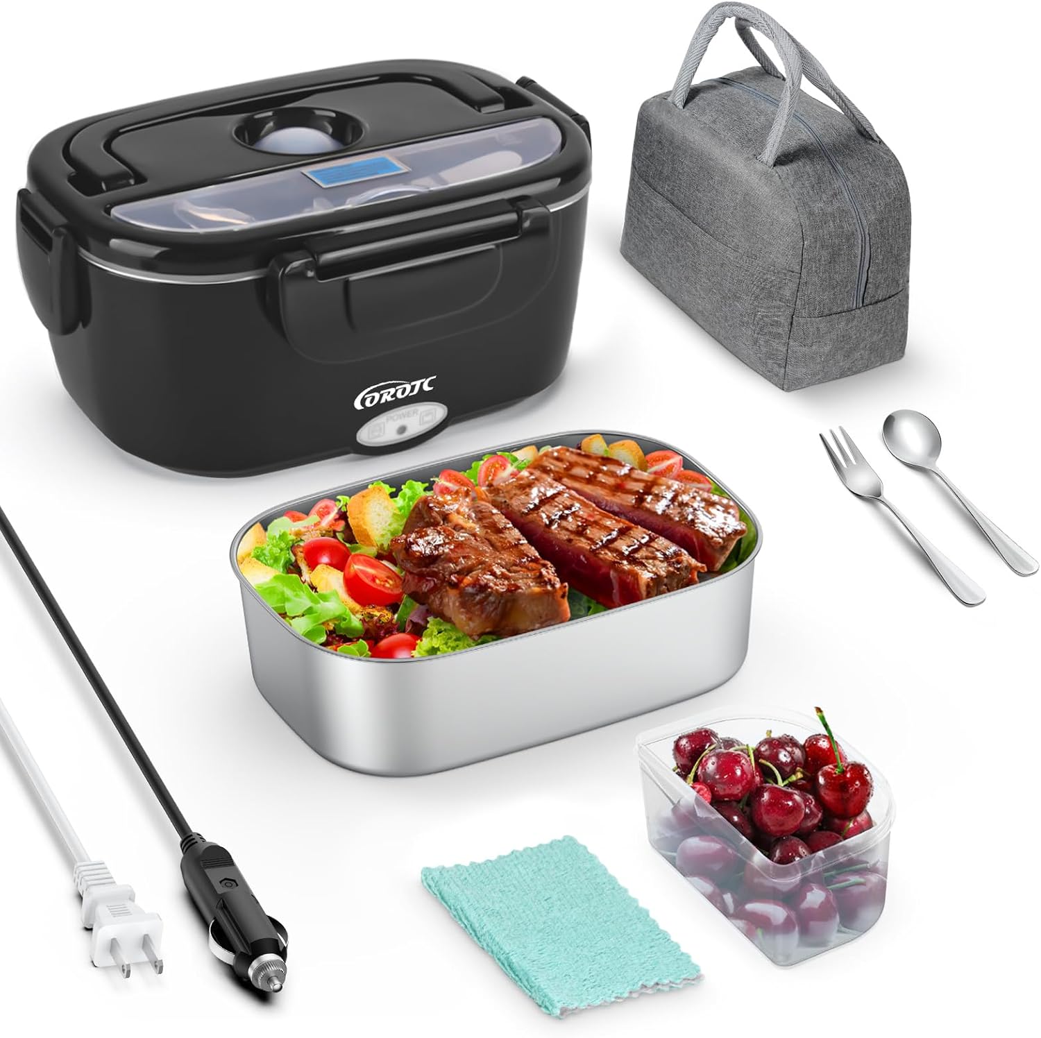 COROTC 3-in-1 Electric Heated Lunch Box