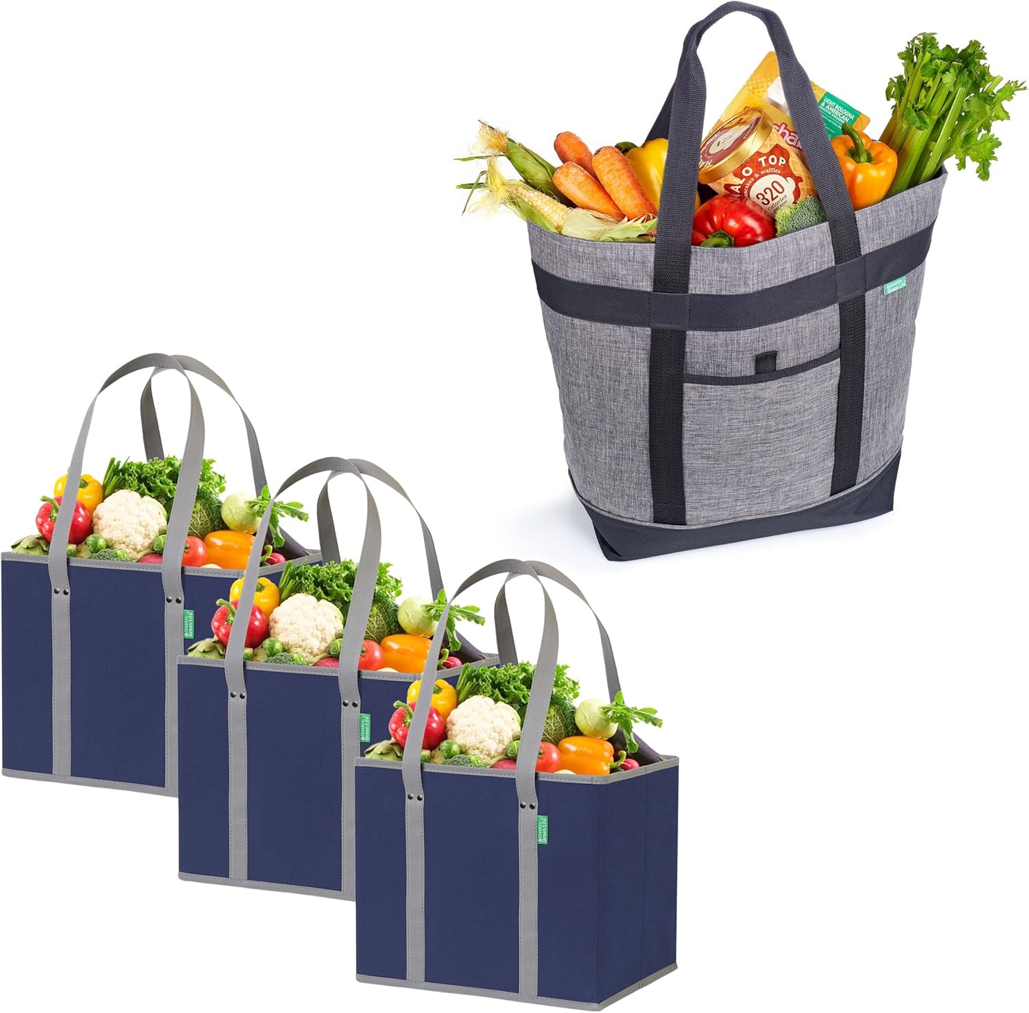 Creative Green Life Grocery Shopping Boxes