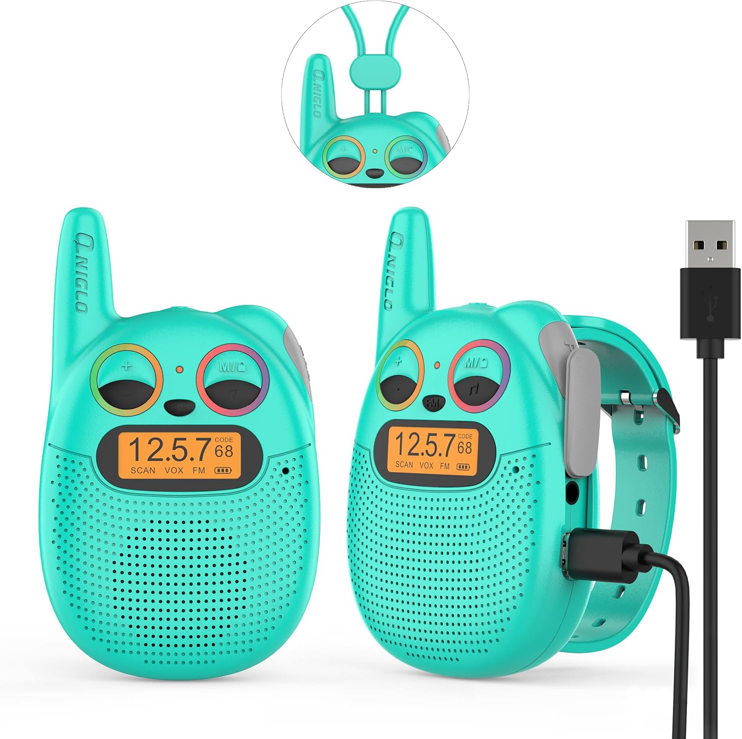 Qniglo Kids Walkie Talkies with Headset