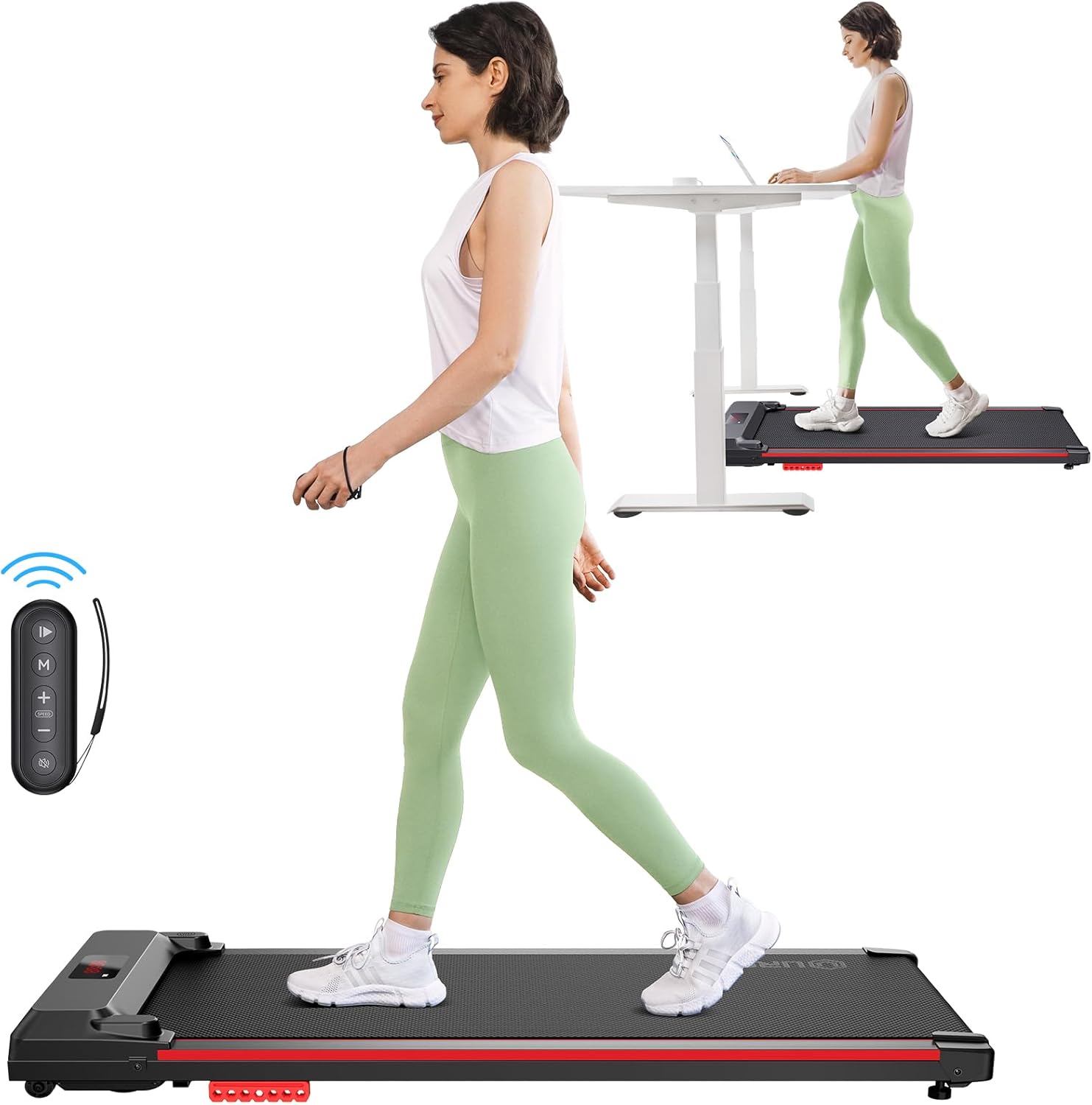 UREVO 2-in-1 Under Desk Treadmill