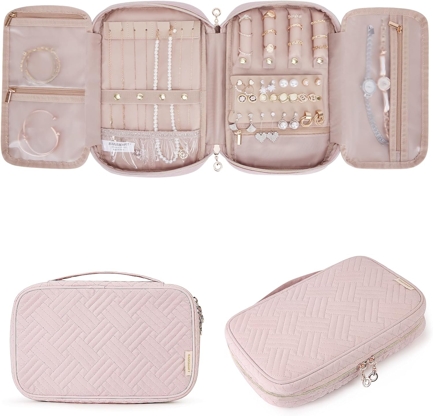 BAGSMART Jewelry Travel Organizer Case