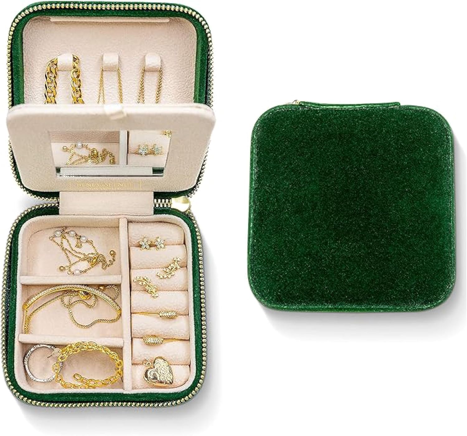 Benevolence LA Plush Velvet Travel Jewelry Case