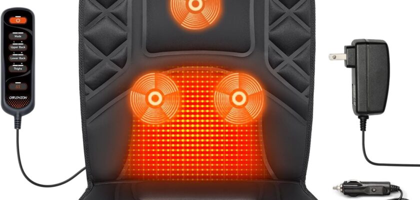 Carshion Heated Massage Car Seat Cushion