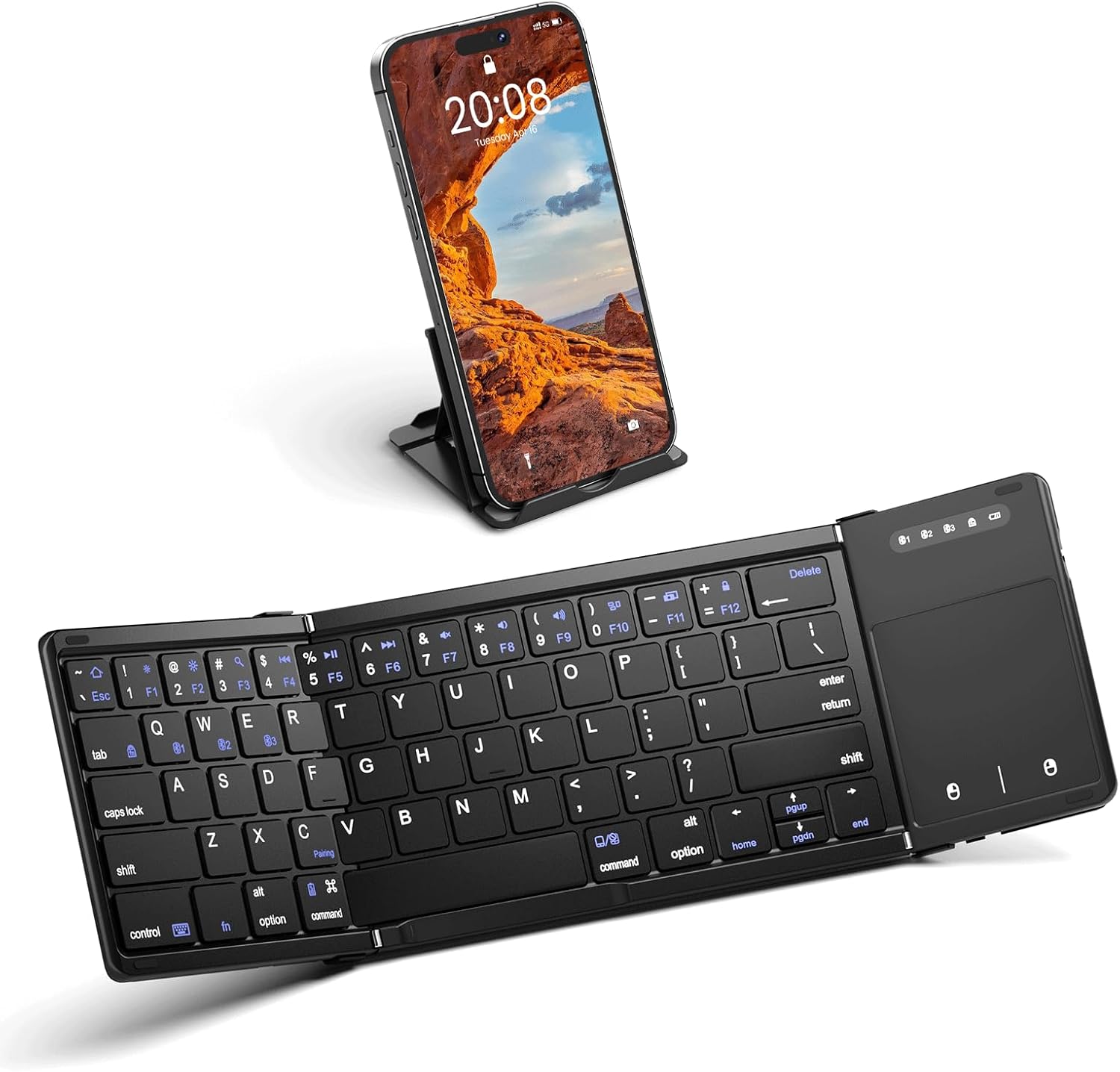 Foldable Wireless Keyboard with Touchpad by Rovinda