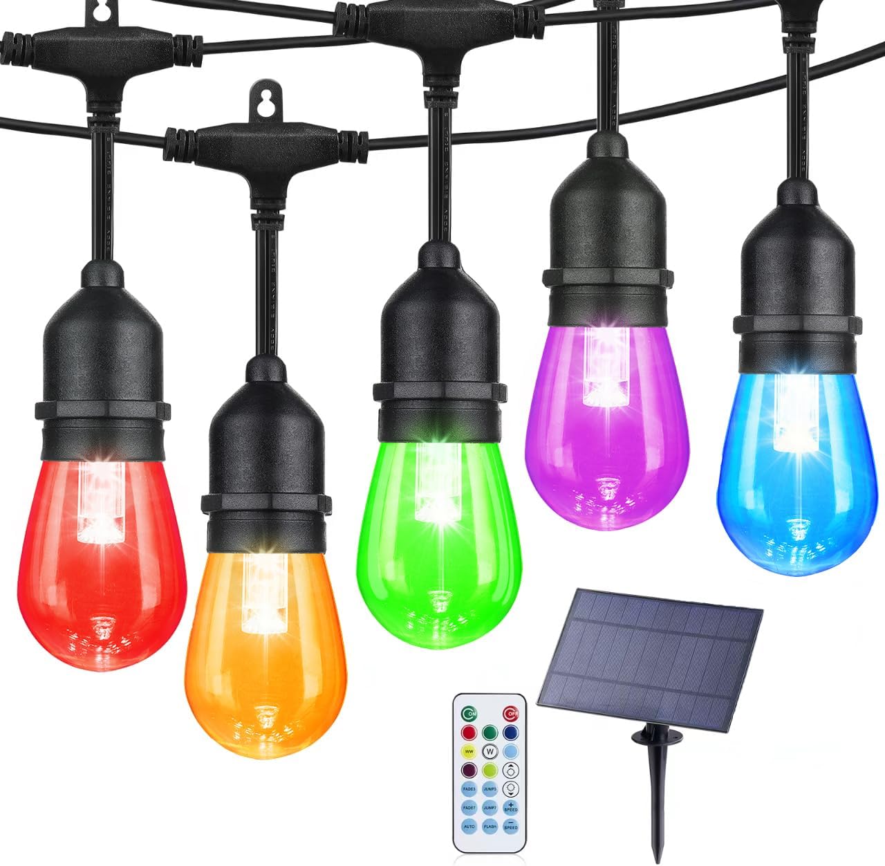 IPStank Solar Outdoor String Lights