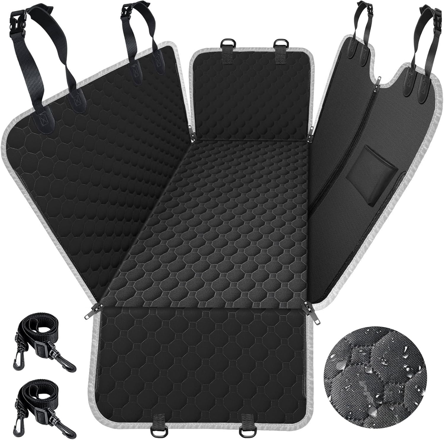 Mancro Dog Car Seat Cover with Mesh Window