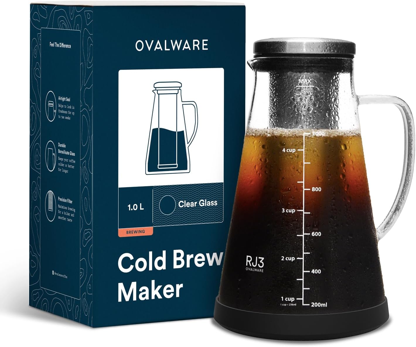 Ovalware Airtight Cold Brew Iced Coffee Maker