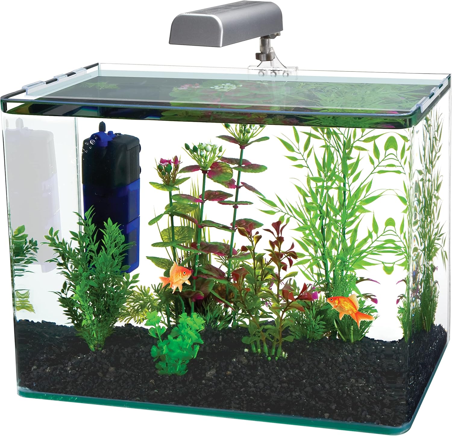 Penn-Plax Water-World Radius Desktop Nano Aquarium Kit – 10 Gallon