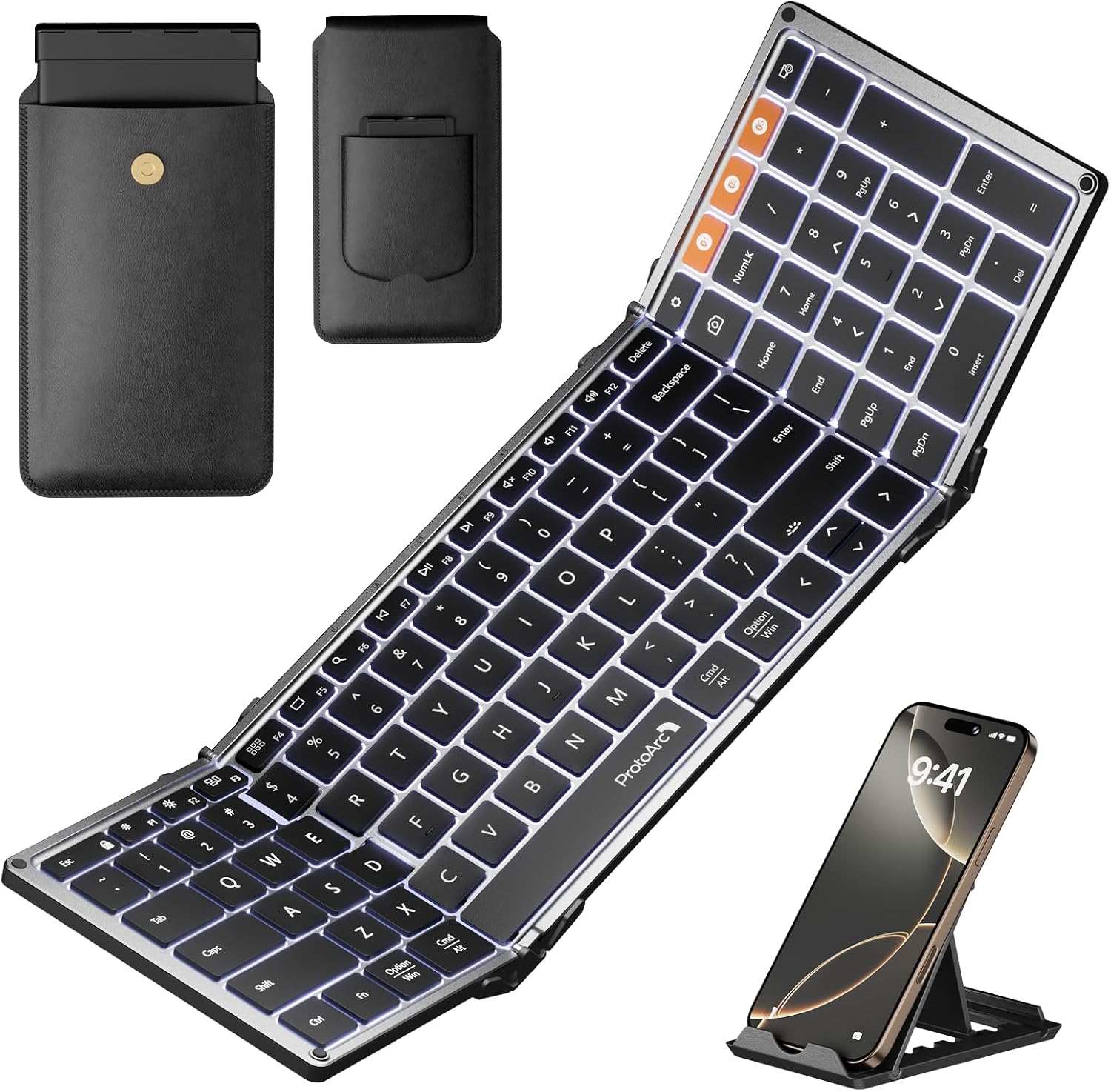 ProtoArc XK01 Plus Backlit Foldable Keyboard