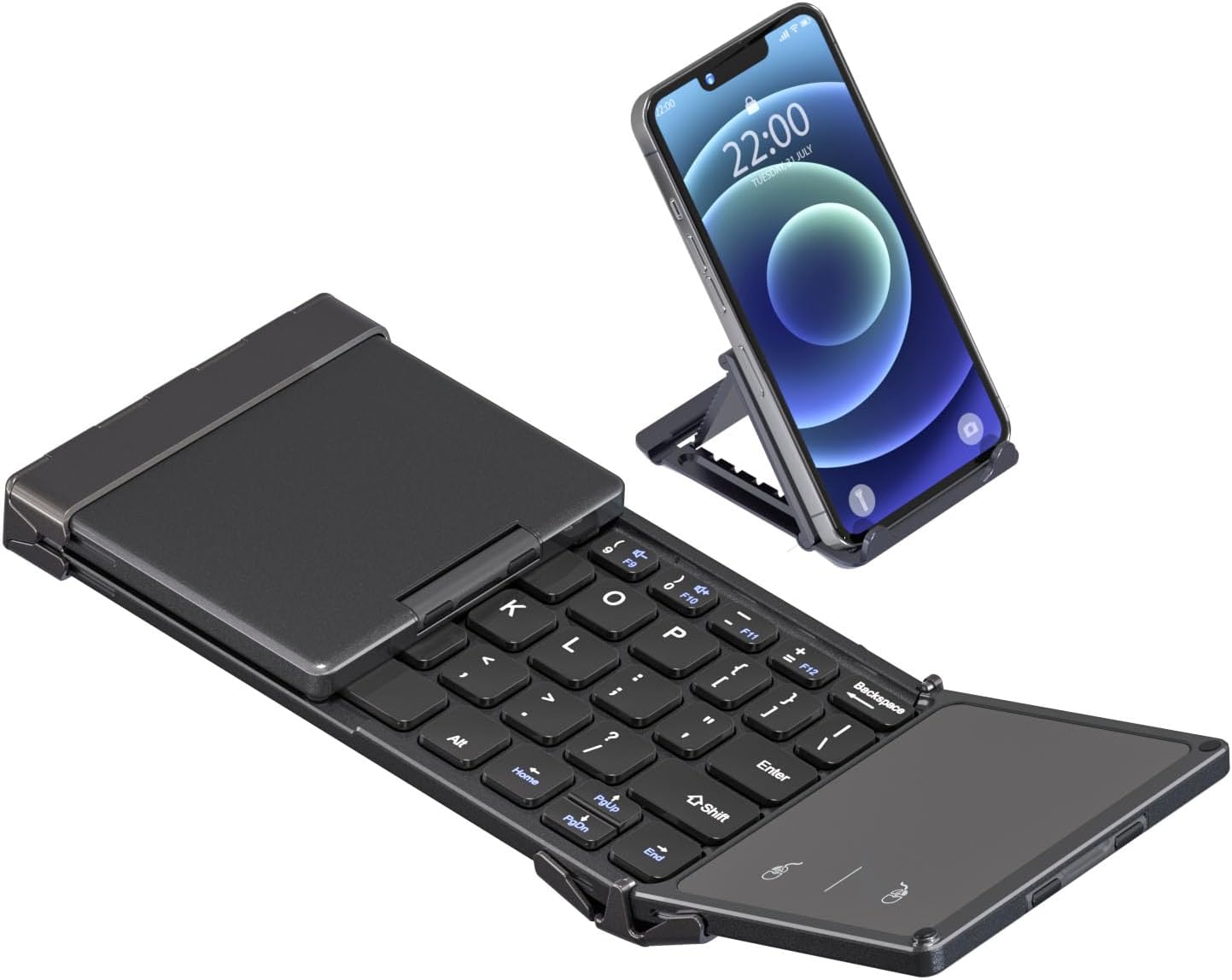 ROCK&ROWN Foldable Bluetooth Keyboard with Touchpad