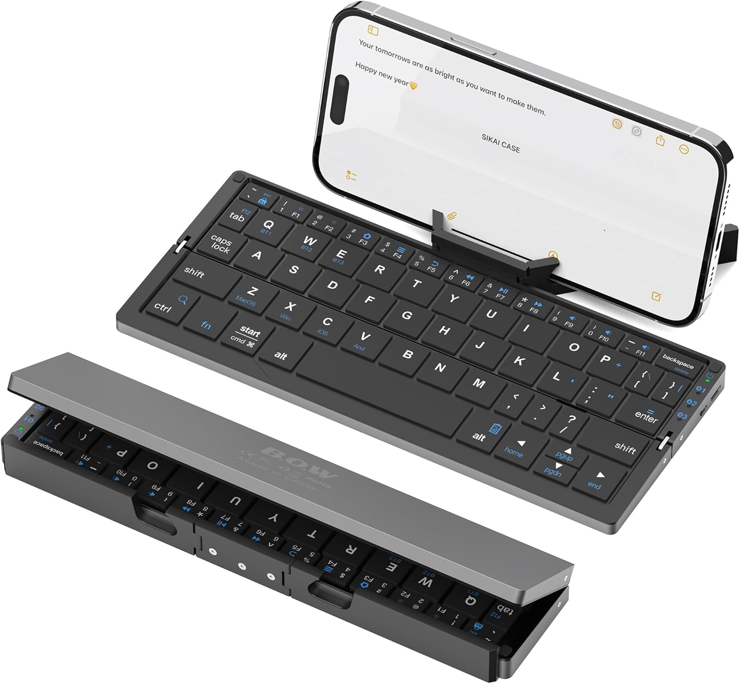 SIKAI CASE Foldable Bluetooth Keyboard with Magnetic Stand