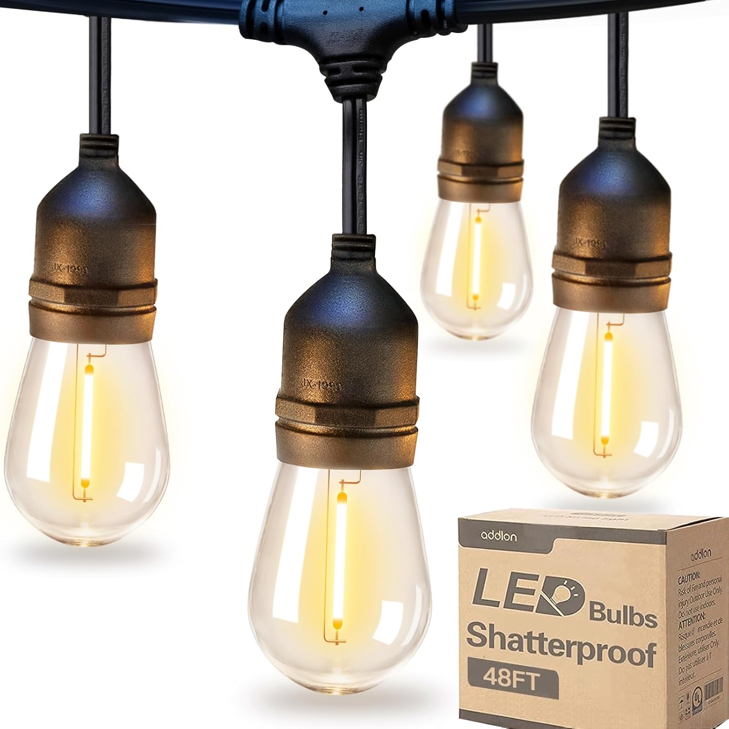 addlon 48FT LED Outdoor String Lights